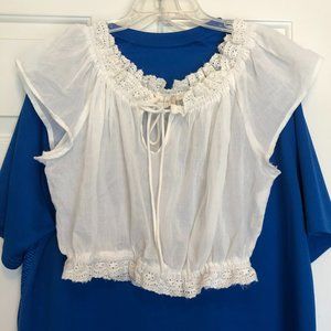 Altar'd State White Crop Top Size S